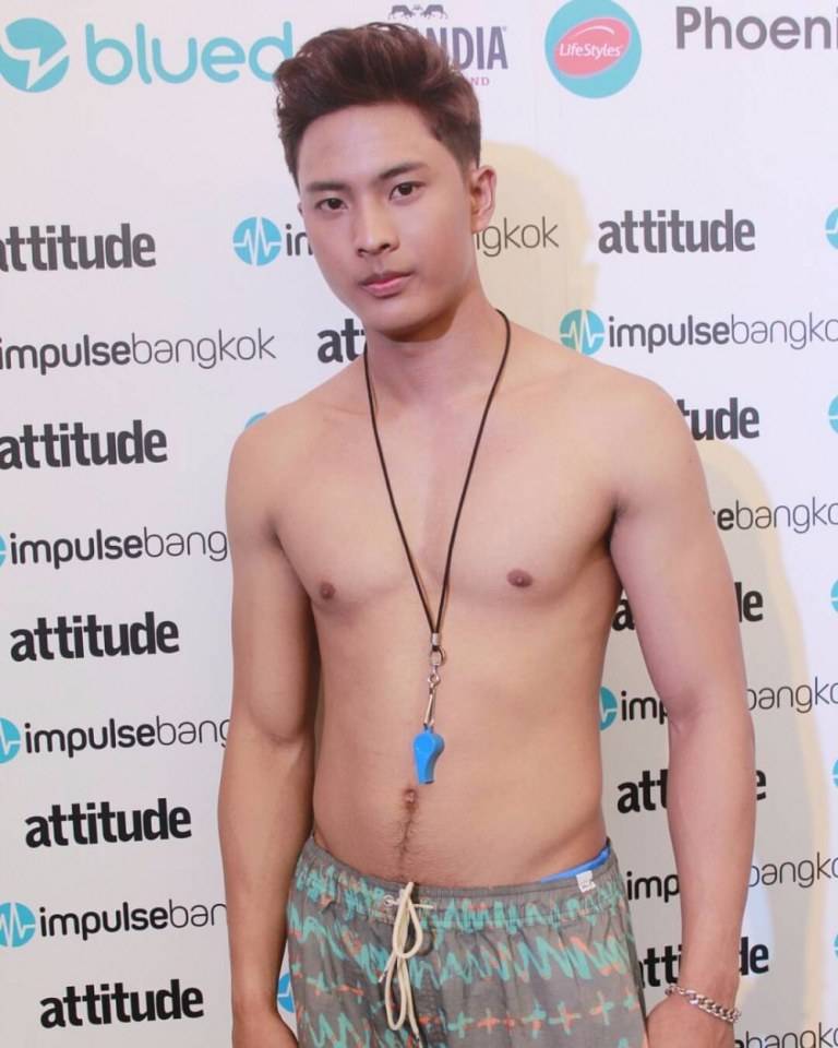 น้องป๊อป นายแบบในงาน Impulse Bangkok & Attitude present Sailor Pool Party
