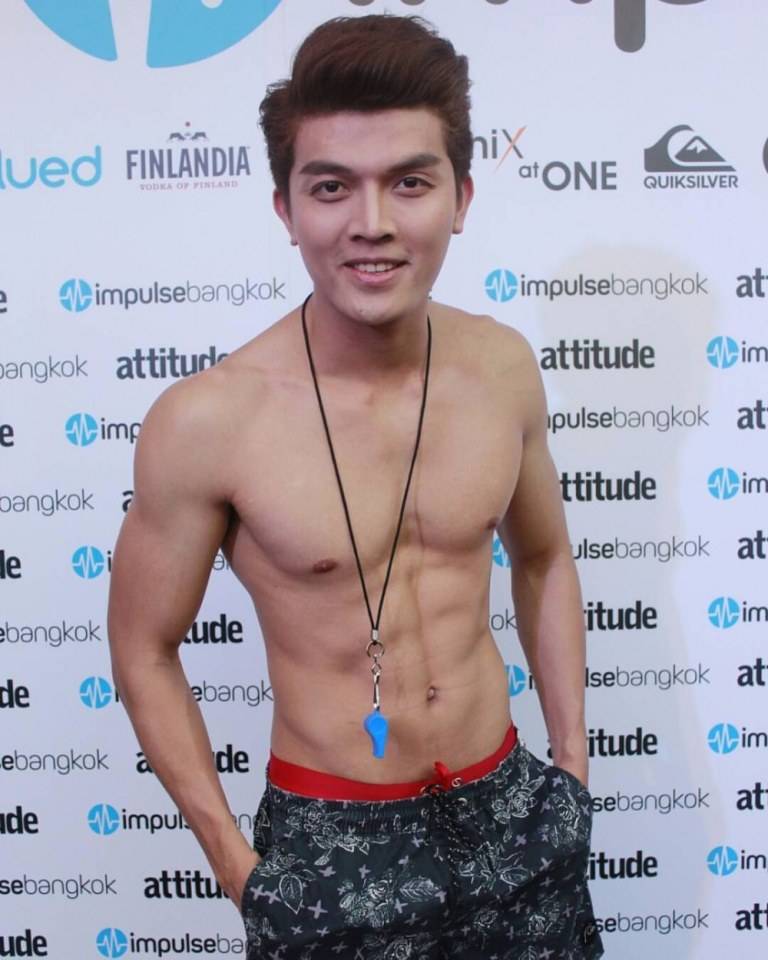 น้องป๊อป นายแบบในงาน Impulse Bangkok & Attitude present Sailor Pool Party