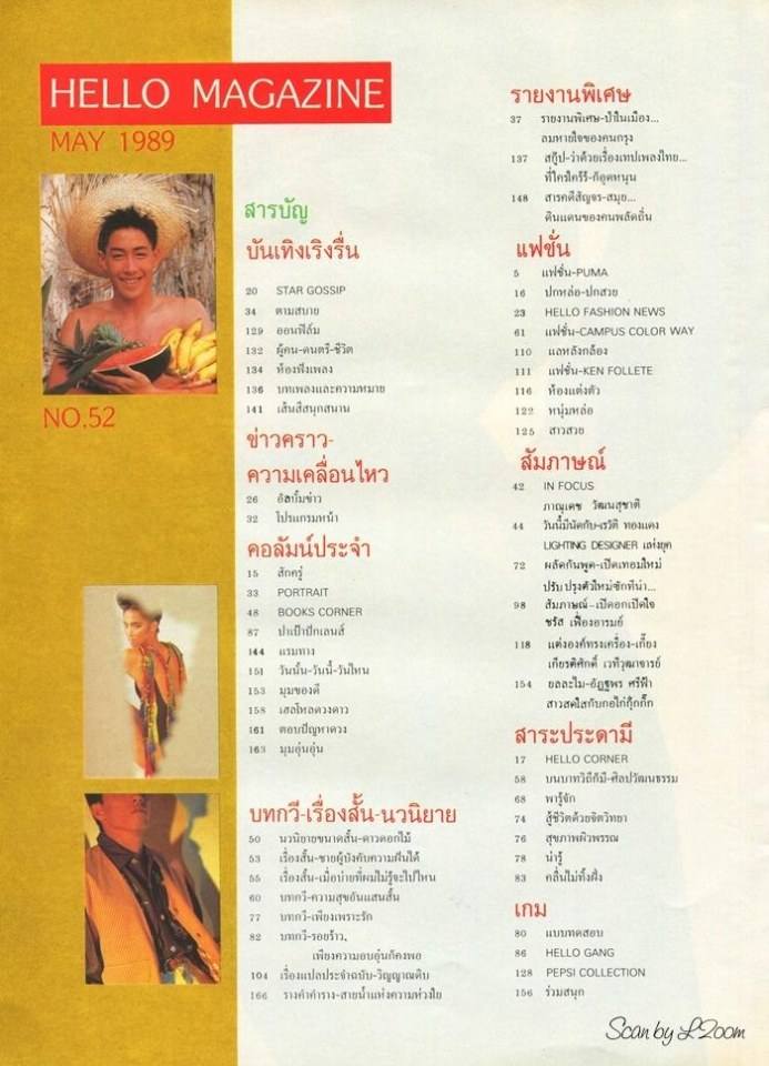 (วันวาน) เจ เจตริน @ Hello Magazine no.52 May 1989