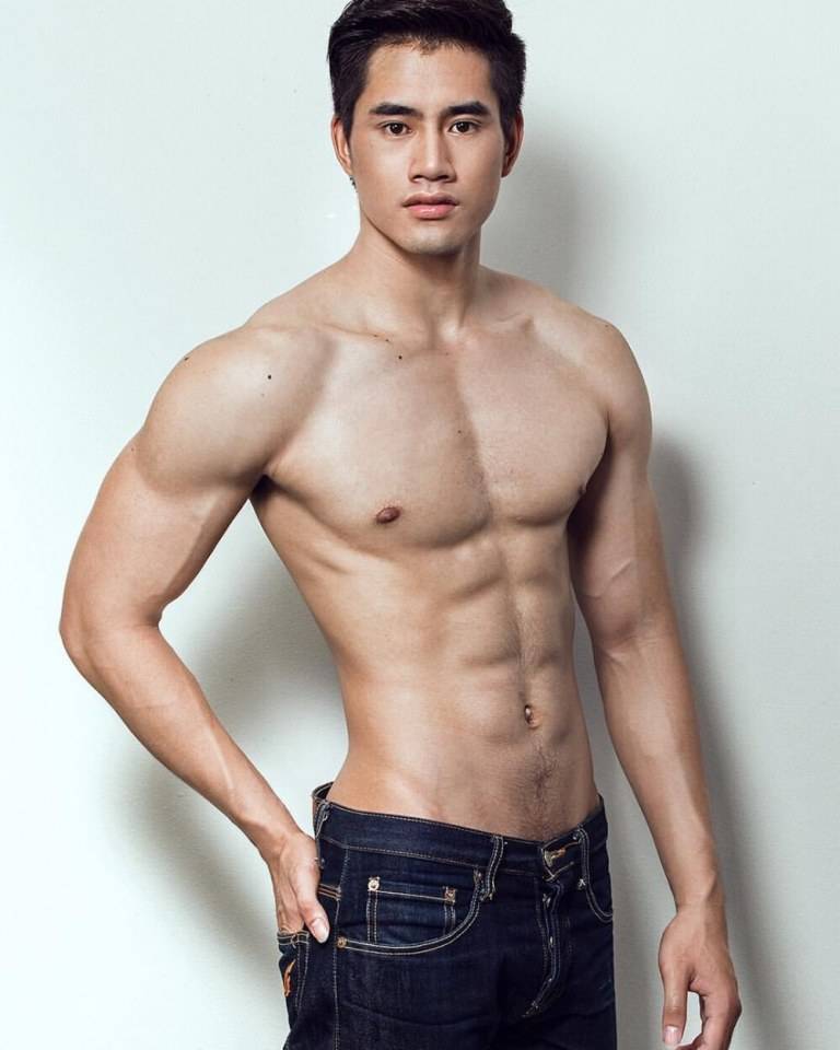 หนุ่มไทยหล่อล่ำขาวหุ่นดี ดีกรีMr.Globalthailand2017