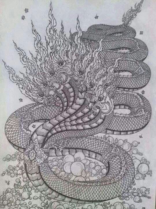 ความยิ่งใหญ่ ของศิลปะ ไทย การเขียนภาพสัตว์ในวรรณคดีด้วย ดินสอ โดยNeo-thai tattoo & idea