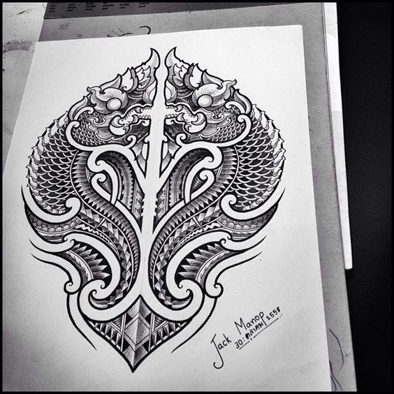 ความยิ่งใหญ่ ของศิลปะ ไทย การเขียนภาพสัตว์ในวรรณคดีด้วย ดินสอ โดยNeo-thai tattoo & idea