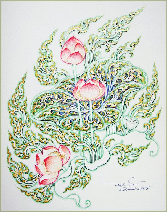 ความยิ่งใหญ่ ของศิลปะ ไทย การเขียนภาพพุทธศิลป์ ลายไทย