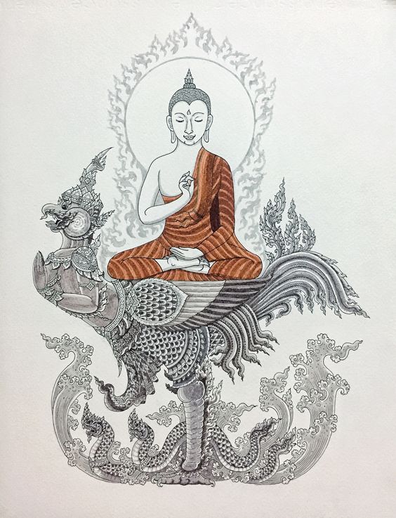 ความยิ่งใหญ่ ของศิลปะ ไทย การเขียนภาพพุทธศิลป์ ลายไทย