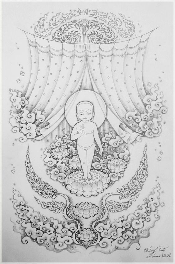 ความยิ่งใหญ่ ของศิลปะ ไทย การเขียนภาพพุทธศิลป์ ลายไทย