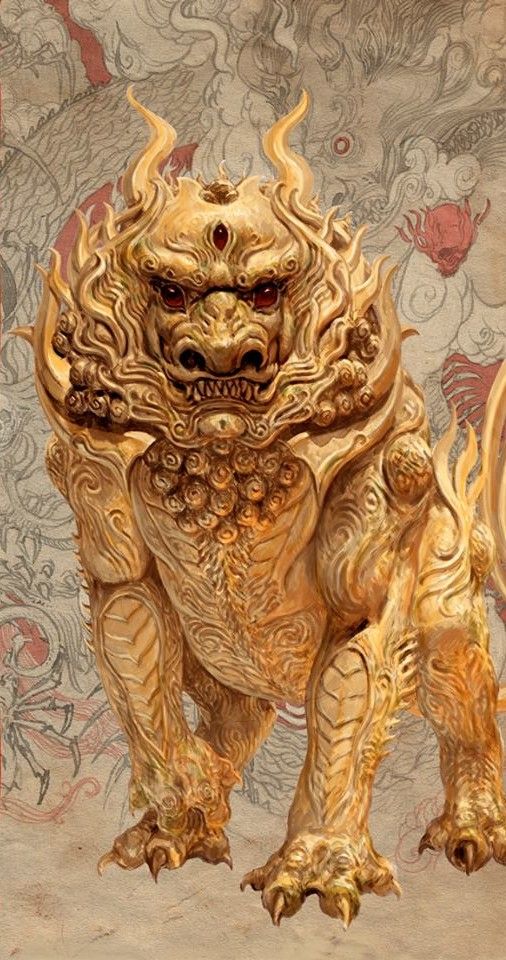 ความยิ่งใหญ่ ของศิลปะจีน การเขียนภาพ สิงโต - ปี่เซียะ