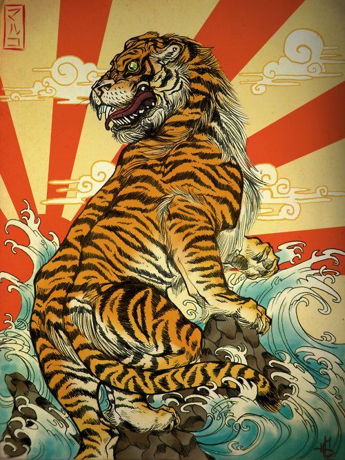 ความยิ่งใหญ่ ของ การเขียน ภาพวาดเสือโคร่ง เกาหลีและจีน