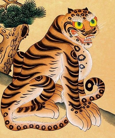 ความยิ่งใหญ่ ของ การเขียน ภาพวาดเสือโคร่ง เกาหลีและจีน