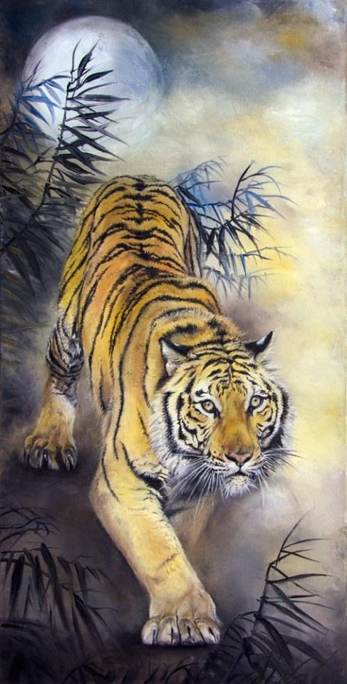 ความยิ่งใหญ่ ของ การเขียน ภาพวาดเสือโคร่ง เกาหลีและจีน