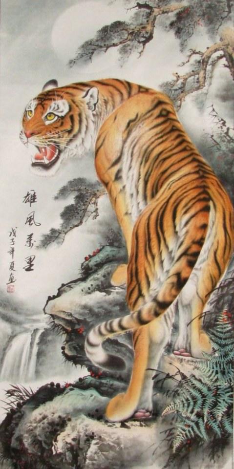 ความยิ่งใหญ่ ของ การเขียน ภาพวาดเสือโคร่ง เกาหลีและจีน