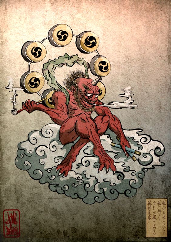 Raijin เป็นเทพเจ้าแห่งสายฟ้า