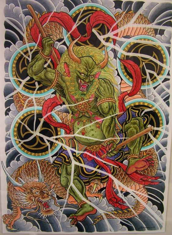 Raijin เป็นเทพเจ้าแห่งสายฟ้า