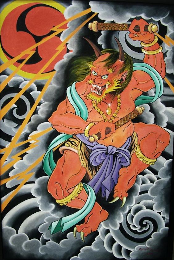 Raijin เป็นเทพเจ้าแห่งสายฟ้า