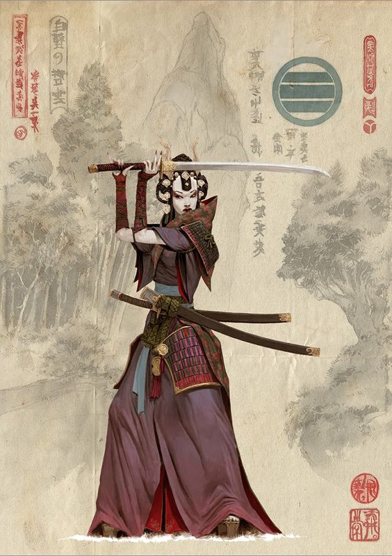 ความยิ่งใหญ่ ของศิลปะ การเขียนภาพ การ์ตูนซามูไร
