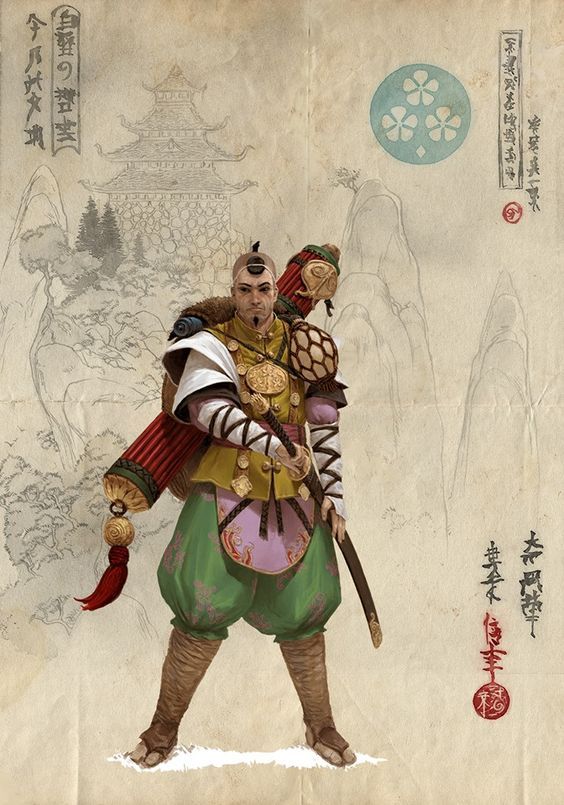 ความยิ่งใหญ่ ของศิลปะ การเขียนภาพ การ์ตูนซามูไร