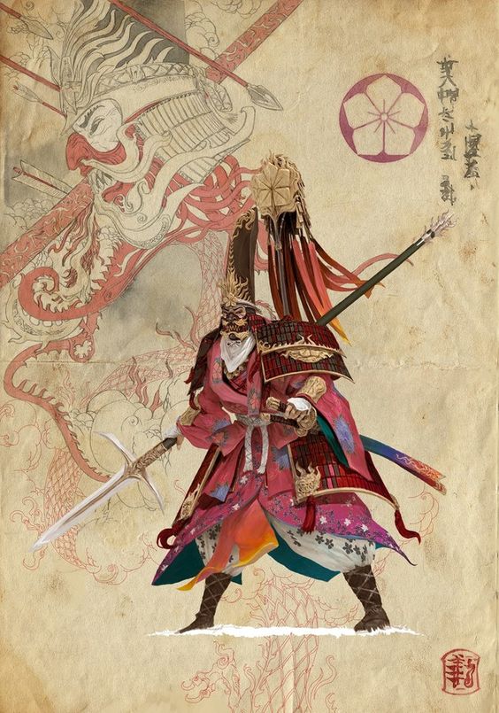 ความยิ่งใหญ่ ของศิลปะ การเขียนภาพ การ์ตูนซามูไร