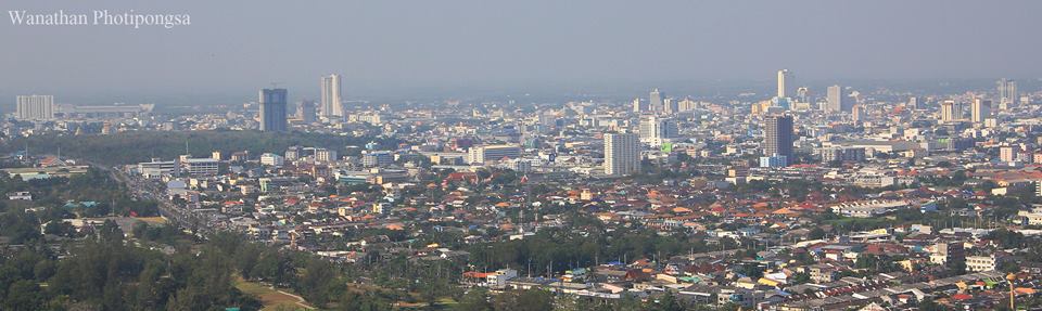 เมืองหาดใหญ่ถ่ายจากพระพุทธมงคลมหาราช