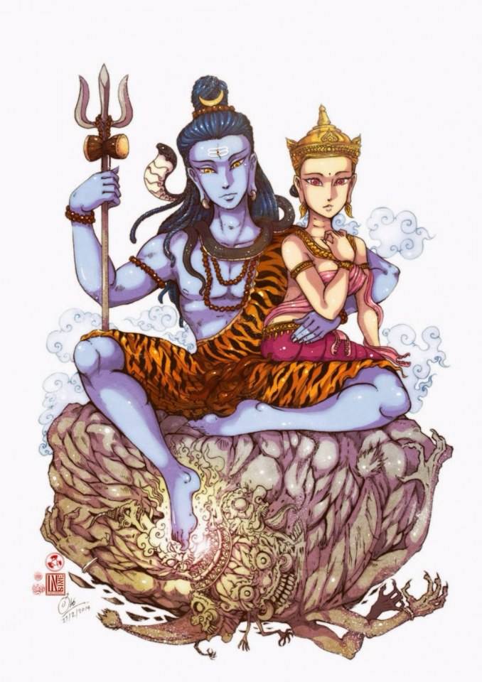 Skandamata การ์ตูนเทพเจ้า