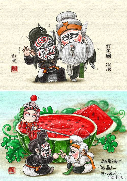 脸谱绘画 การวาดหน้ากากงิ้วปักกิ่ง และนักแสดง งิ้ว จีน