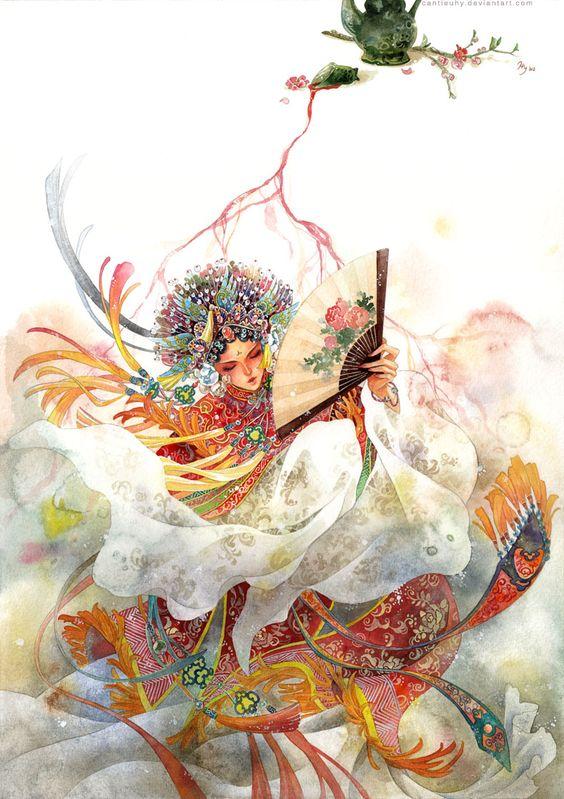 脸谱绘画 การวาดหน้ากากงิ้วปักกิ่ง และนักแสดง งิ้ว จีน