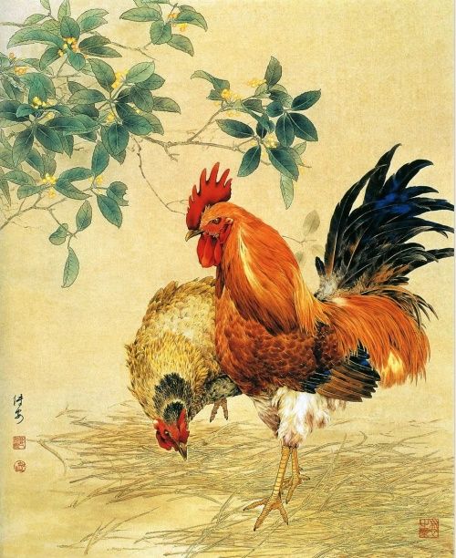 ความยิ่งใหญ่ ของ จีน กับ การเขียนภาพ ไก่