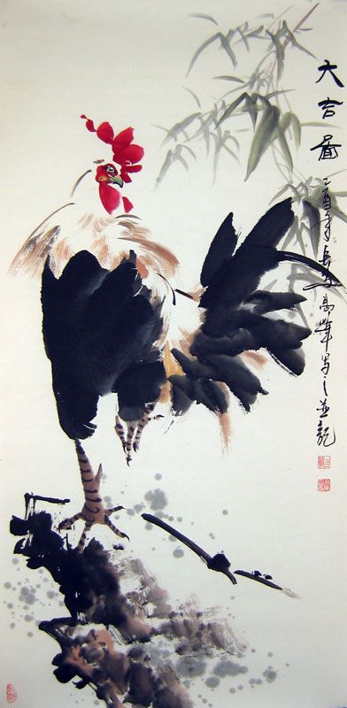 ความยิ่งใหญ่ ของ จีน กับ การเขียนภาพ ไก่