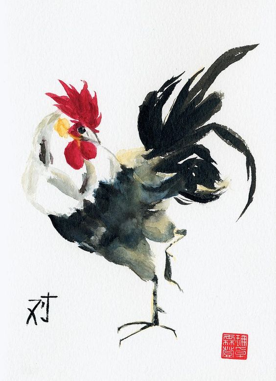 ความยิ่งใหญ่ ของ จีน กับ การเขียนภาพ ไก่