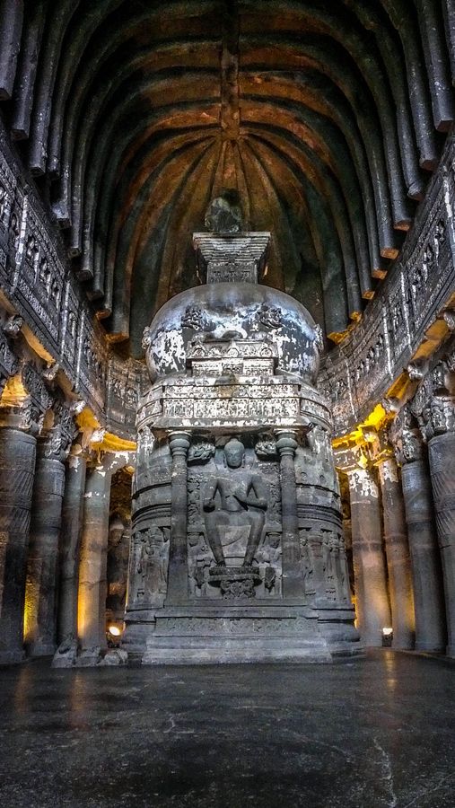 ถ้ำอชันตา (Ajanta Caves) เมืองออรังกาบาด รัฐมหาราษฎร์ ประเทศอินเดีย