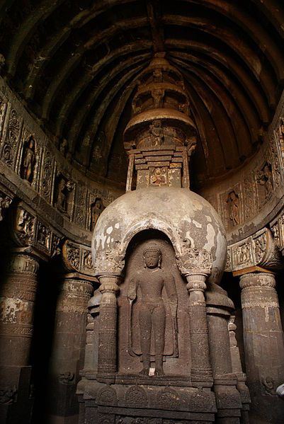ถ้ำอชันตา (Ajanta Caves) เมืองออรังกาบาด รัฐมหาราษฎร์ ประเทศอินเดีย