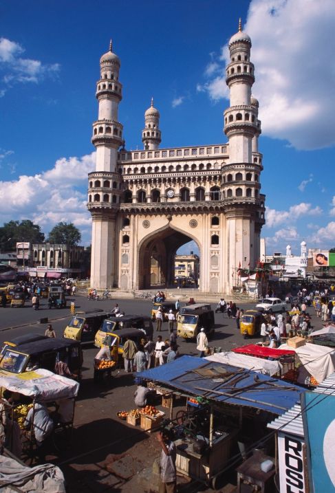ความงามของสถาปัตยกรรมโมกุลใน Hyderabad ประตูไฮเดอราบัด อินเดีย