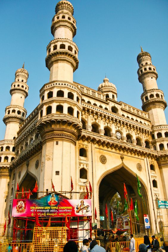 ความงามของสถาปัตยกรรมโมกุลใน Hyderabad ประตูไฮเดอราบัด อินเดีย