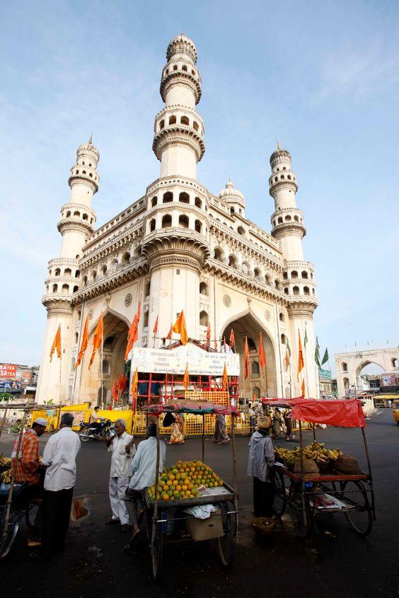 ความงามของสถาปัตยกรรมโมกุลใน Hyderabad ประตูไฮเดอราบัด อินเดีย