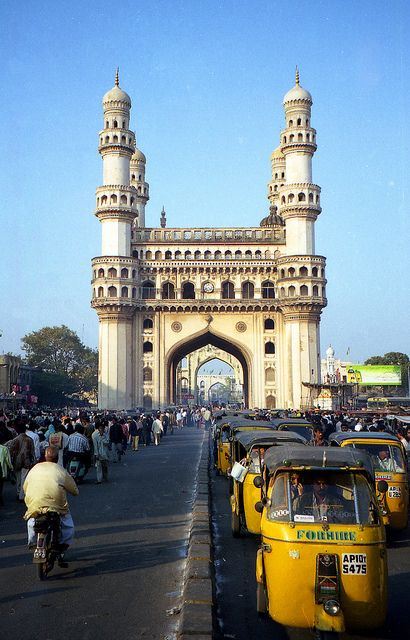ความงามของสถาปัตยกรรมโมกุลใน Hyderabad ประตูไฮเดอราบัด อินเดีย