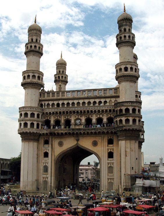 ความงามของสถาปัตยกรรมโมกุลใน Hyderabad ประตูไฮเดอราบัด อินเดีย