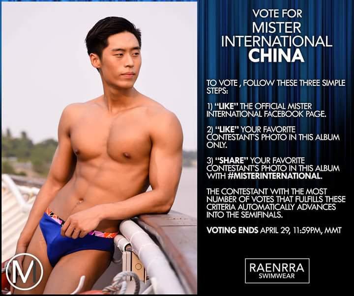 Zhenhuan Yang  Mister International China 2017-2018