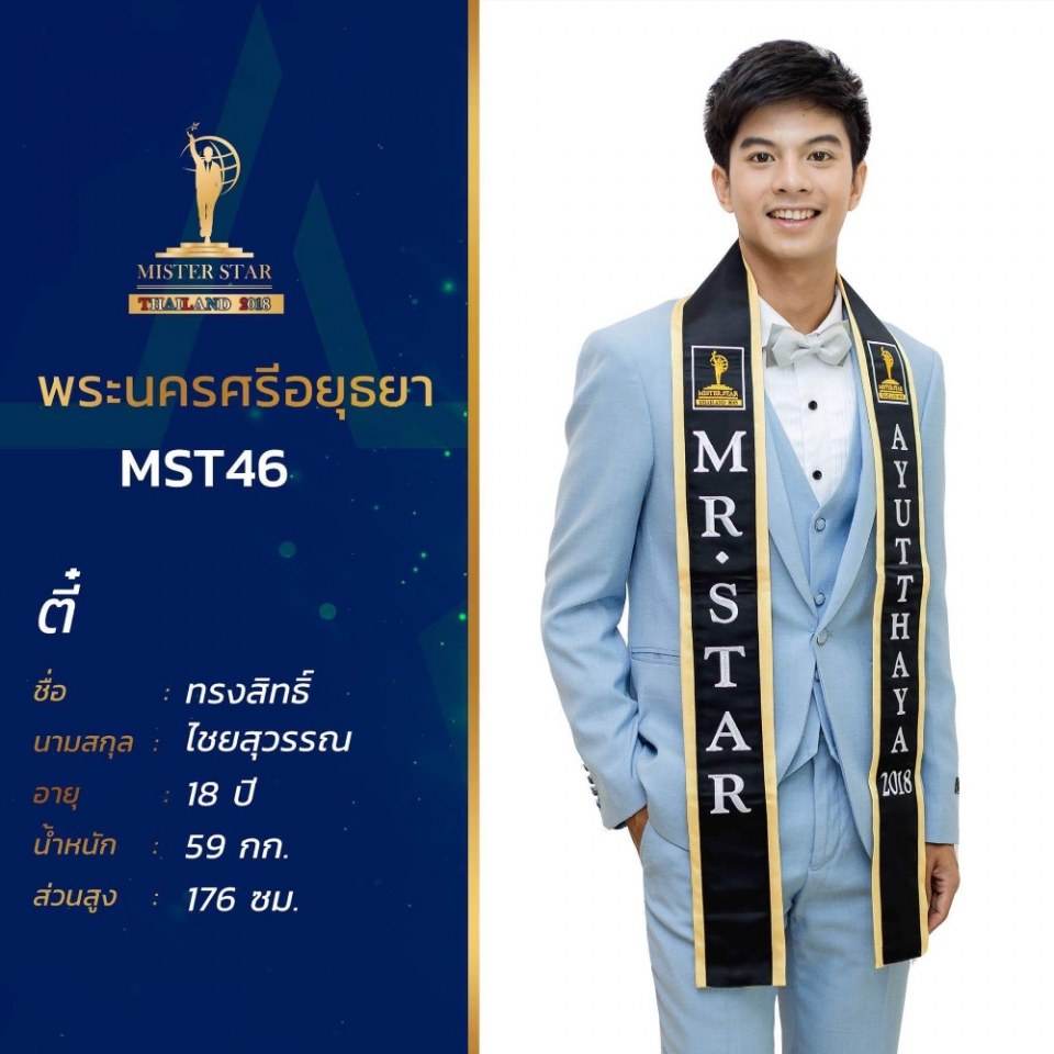 หนุ่มตี๋ ทรงสิทธิ์ ไชยสุวรรณ Mister Star อยุธยา