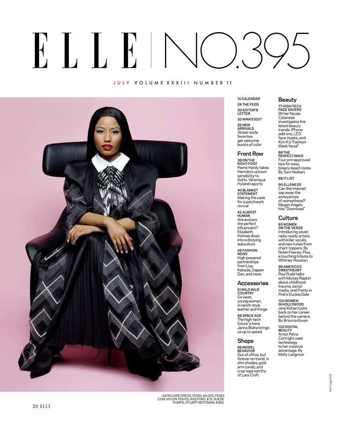 Nicki Minaj @ Elle US July 2018