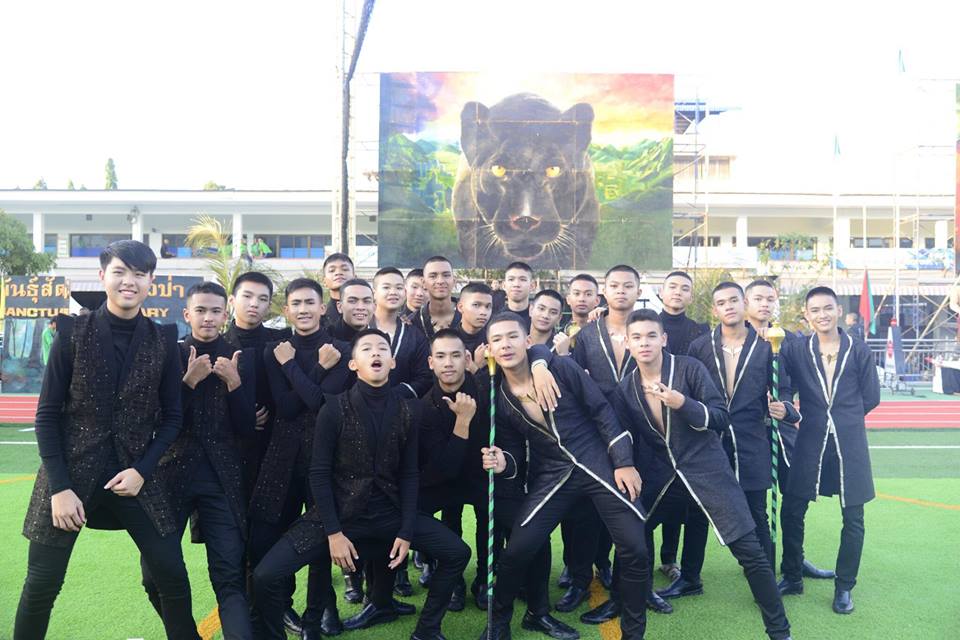 Drum Major Vakanda สีเขียว รร.แสงทองวิทยา