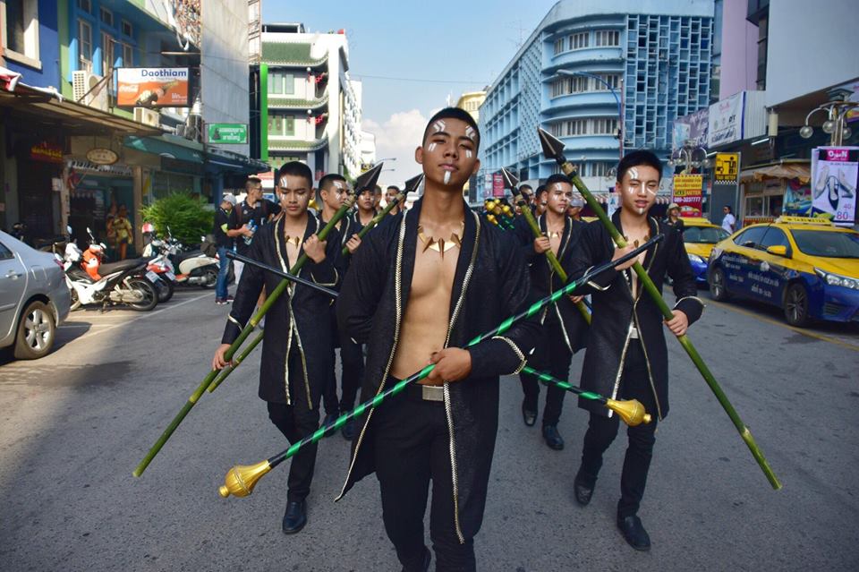Drum Major Vakanda สีเขียว รร.แสงทองวิทยา