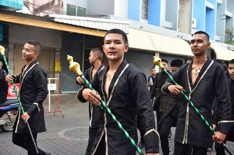 Drum Major Vakanda สีเขียว รร.แสงทองวิทยา