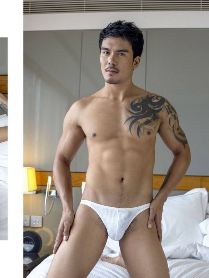 หนุ่มวี ทวีพงษ์ ผิวเข้มๆ รอยสักฟินๆหุ่นแน่นๆ