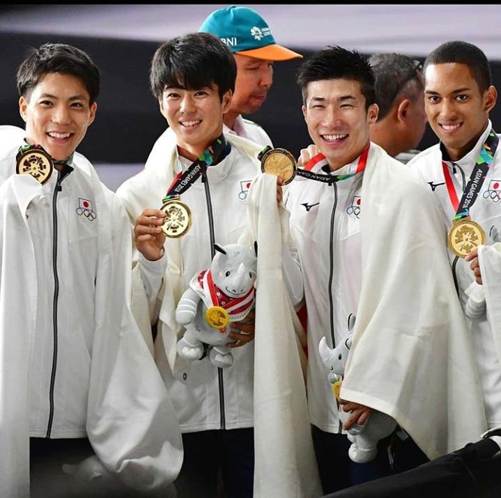 ทีมวิ่งผลัด4คูณ100เมตรชายจากญี่ปุ่น..ในเอเชี่ยนเกมส์ครั้งที่18