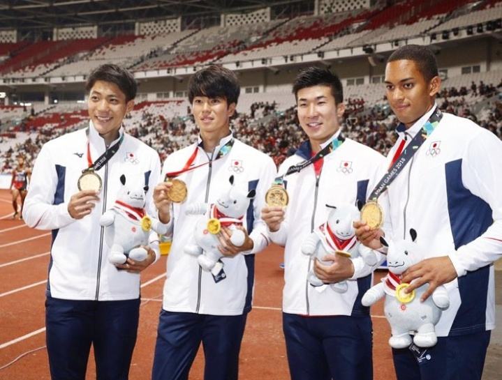 ทีมวิ่งผลัด4คูณ100เมตรชายจากญี่ปุ่น..ในเอเชี่ยนเกมส์ครั้งที่18