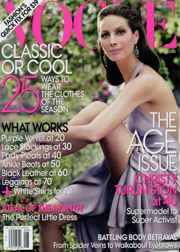 VOGUE'S Covers @Christy Turlington