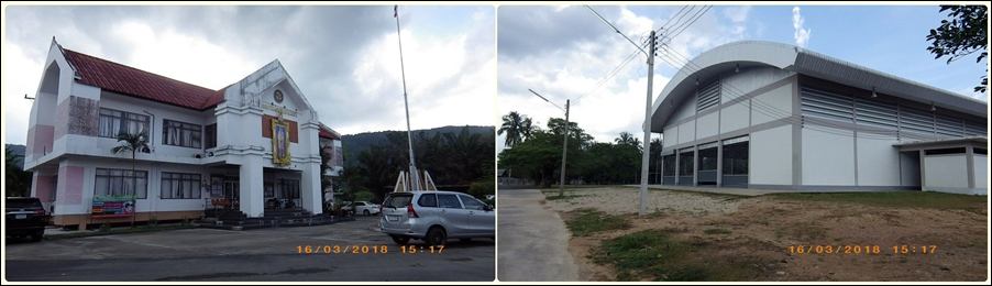 สนง.เทศบาลลานสกา ขวา โรงยิม