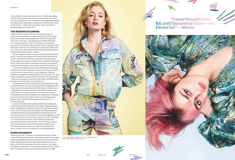 Maisie Williams & Sophie Turner @ Glamour UK February 2019