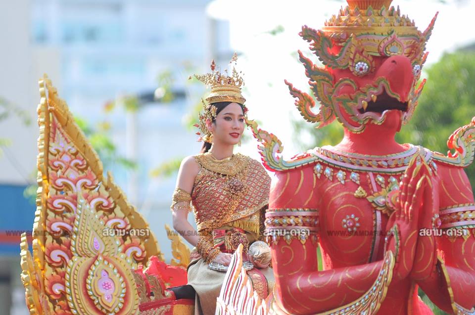 นางสงกรานต์ทุงษะเทวี อั้ม พัชราภา #thailand