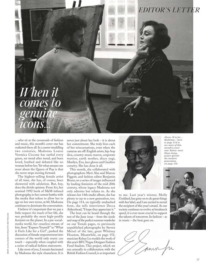 Madonna @ Vogue UK June 2019