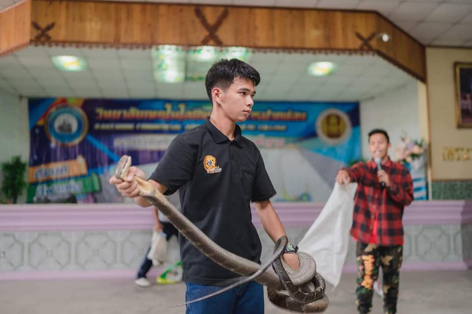 เปิดวาร์ปหนุ่มกู้ภัย  อาสาจับงู แต่โดนตำรวจจับ