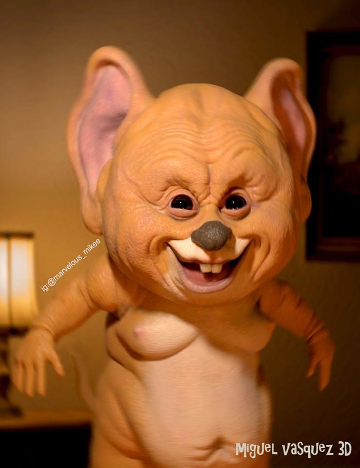 Amazing cartoon in real caracter